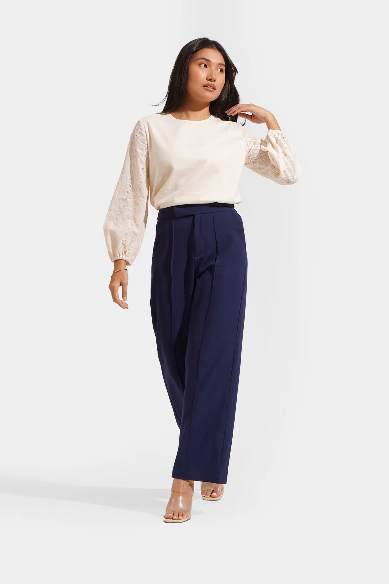 Pintuck Full Length Cozy Pants