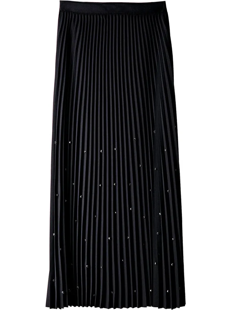 Pleated Elegant Mid-length Skirt
