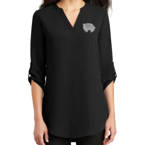Port Authority Ladies 3/4-Sleeve Tunic Blouse- Mascot 2 Tone
