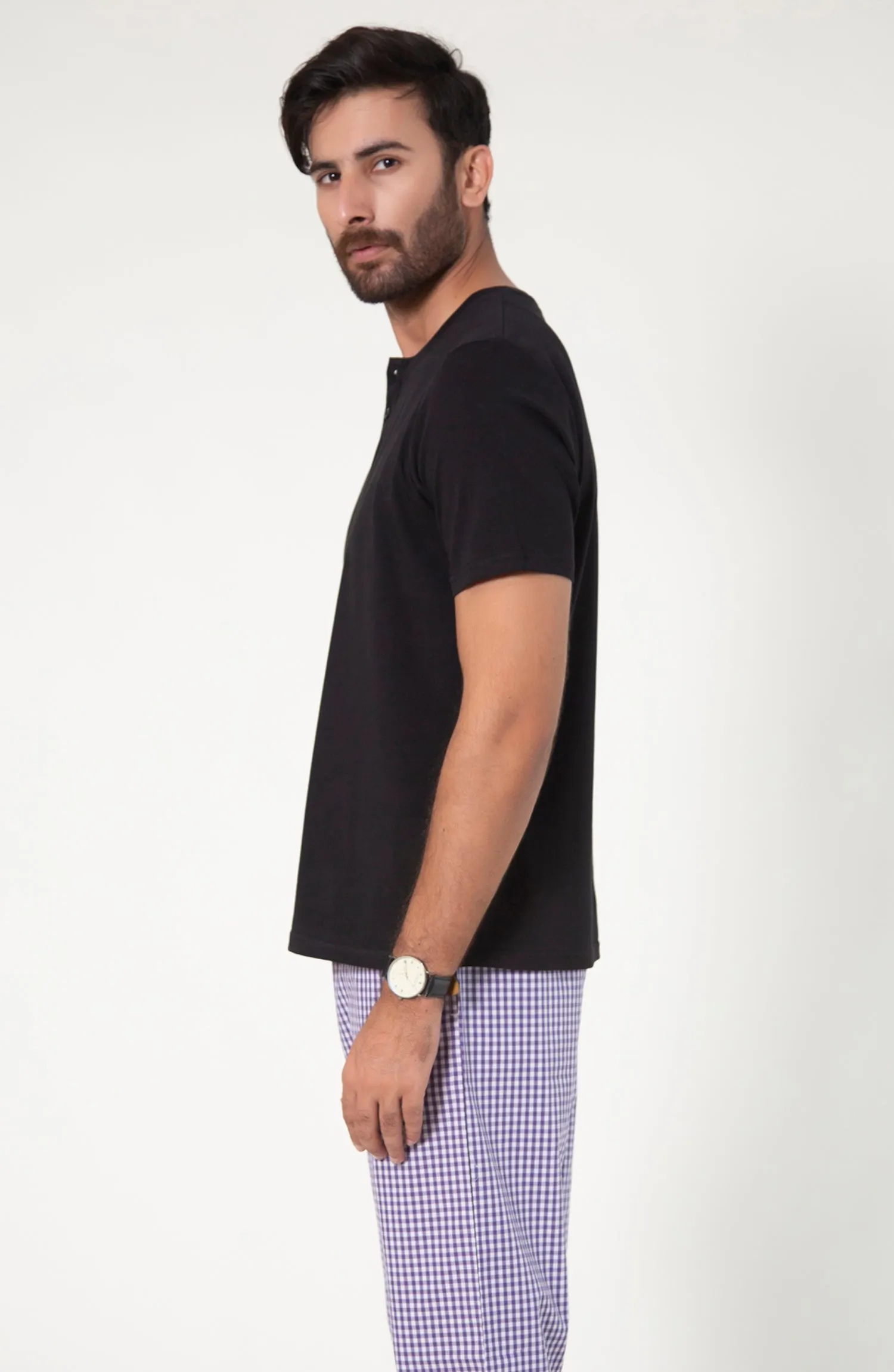 Purple White tee & PJ