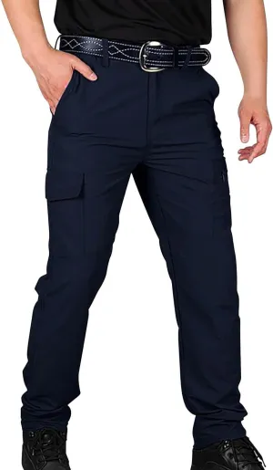 Quick Dry Tactical Cargo Pants for Men Water Resistant Lightweight Outdoor Trousers Straight Leg Classic Work Pants