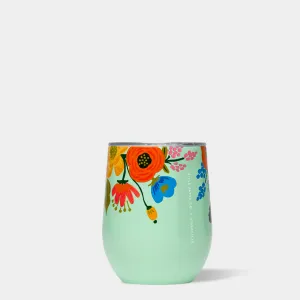 Rifle Paper Co. 12oz Stemless Wine Cup (Gloss Mint Lively Floral)