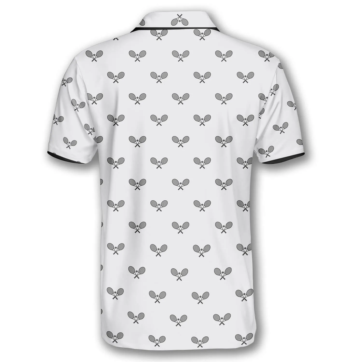 Tennis Pattern Emblem Custom Tennis Shirts for Men, Gift for Tennis Player