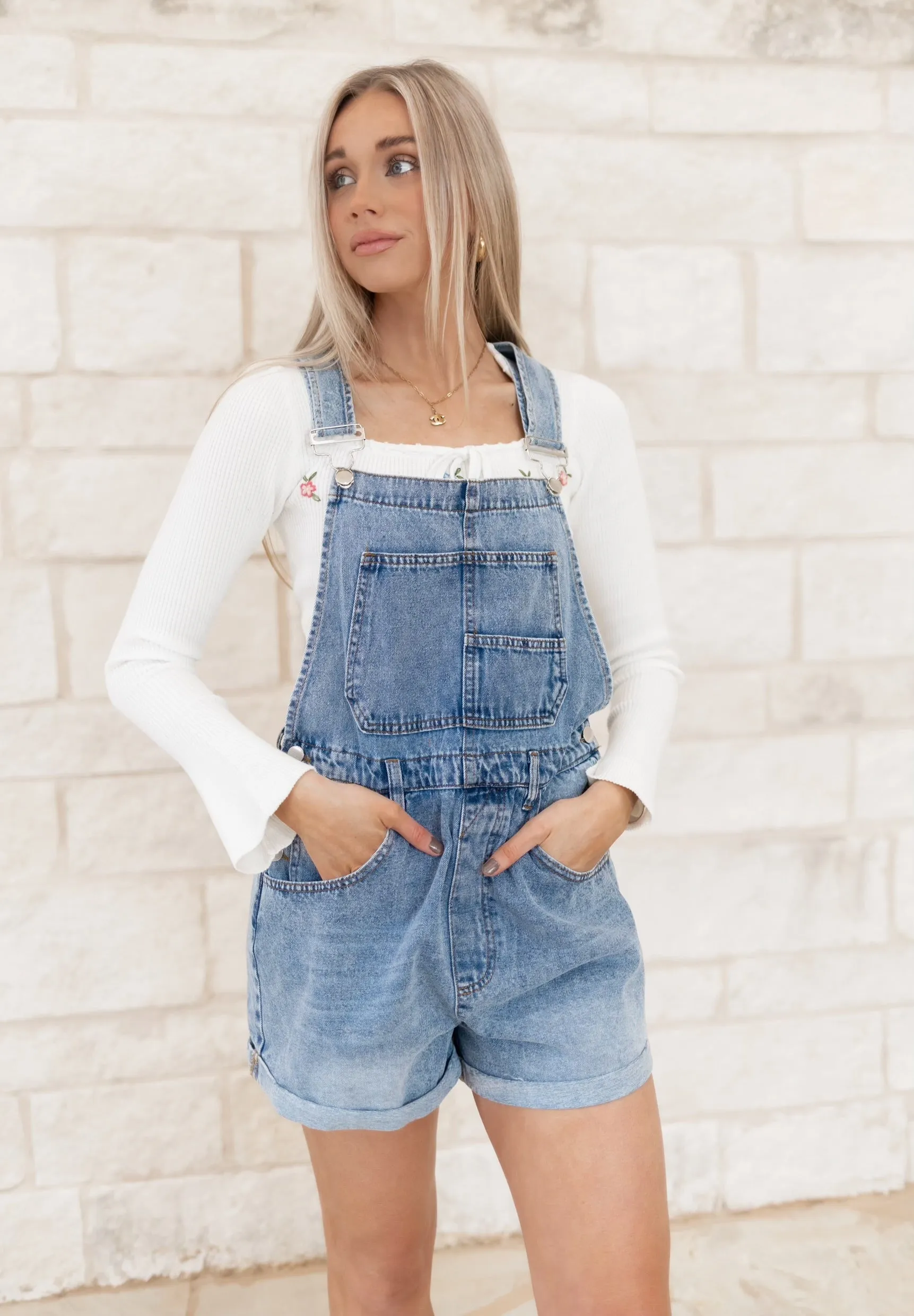 Trip With You Denim Overalls