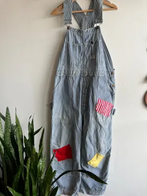 Vintage 1940/50s Hercules Hickory Stripe Denim Clown Overalls