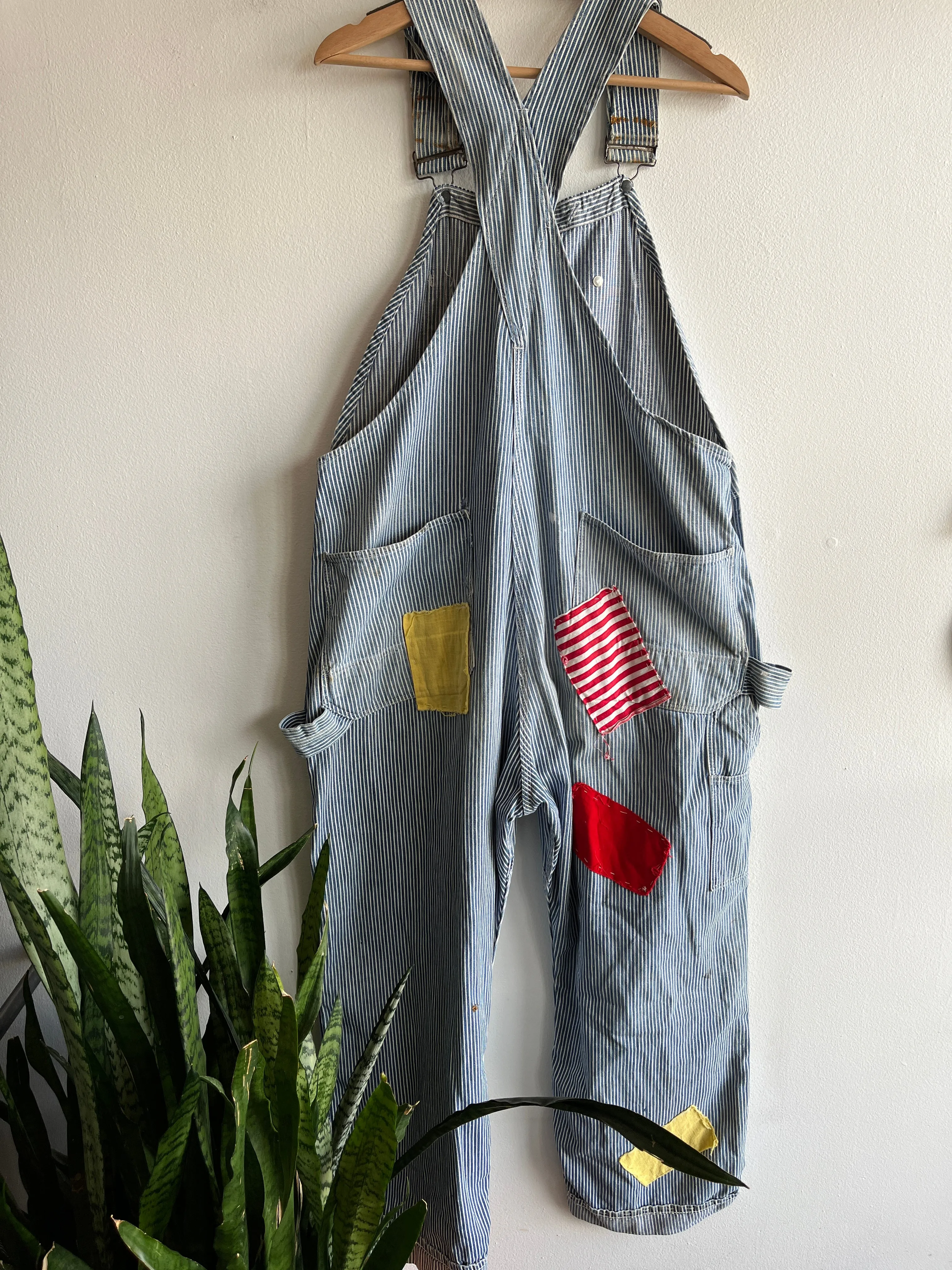 Vintage 1940/50s Hercules Hickory Stripe Denim Clown Overalls