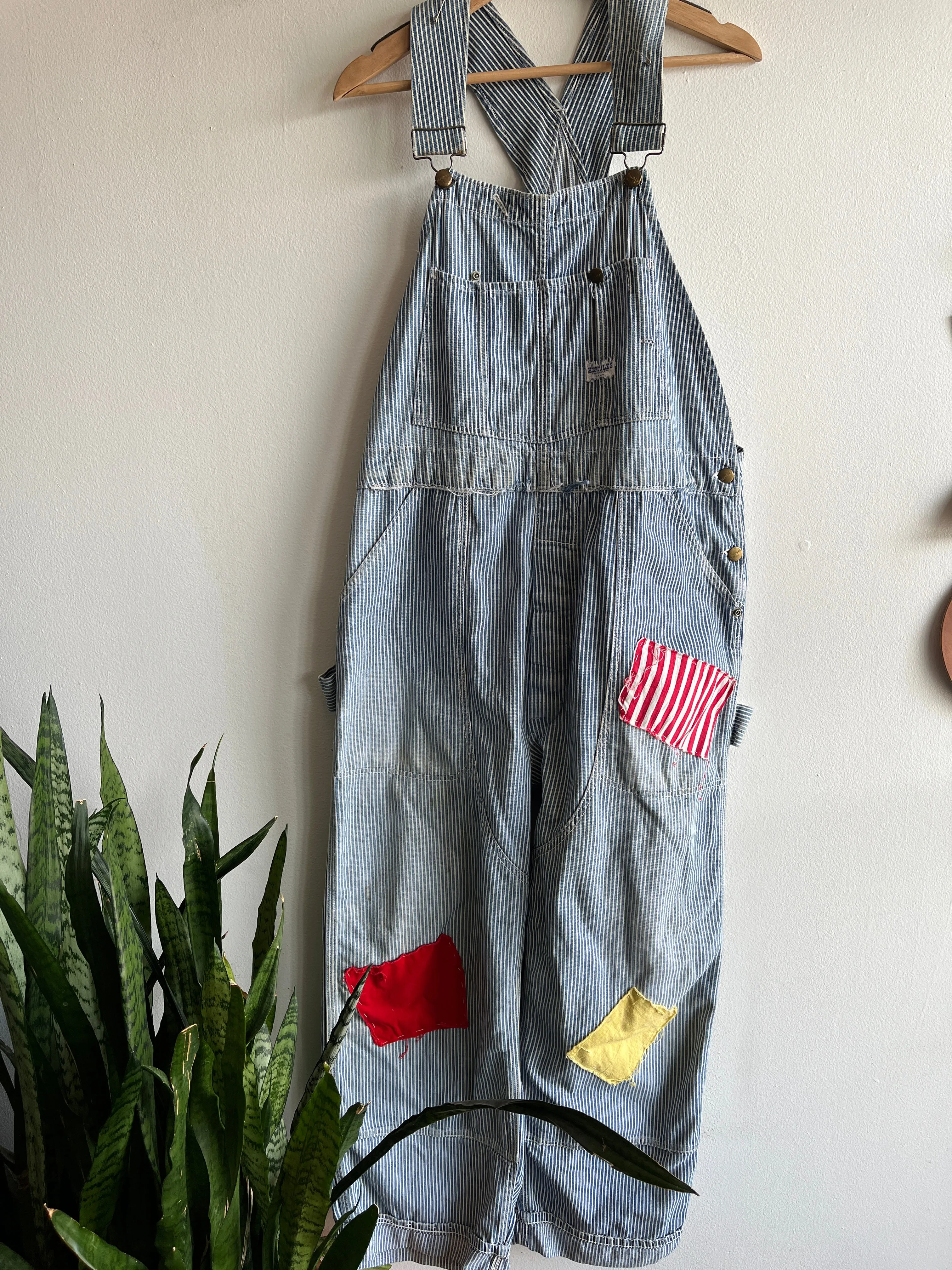 Vintage 1940/50s Hercules Hickory Stripe Denim Clown Overalls