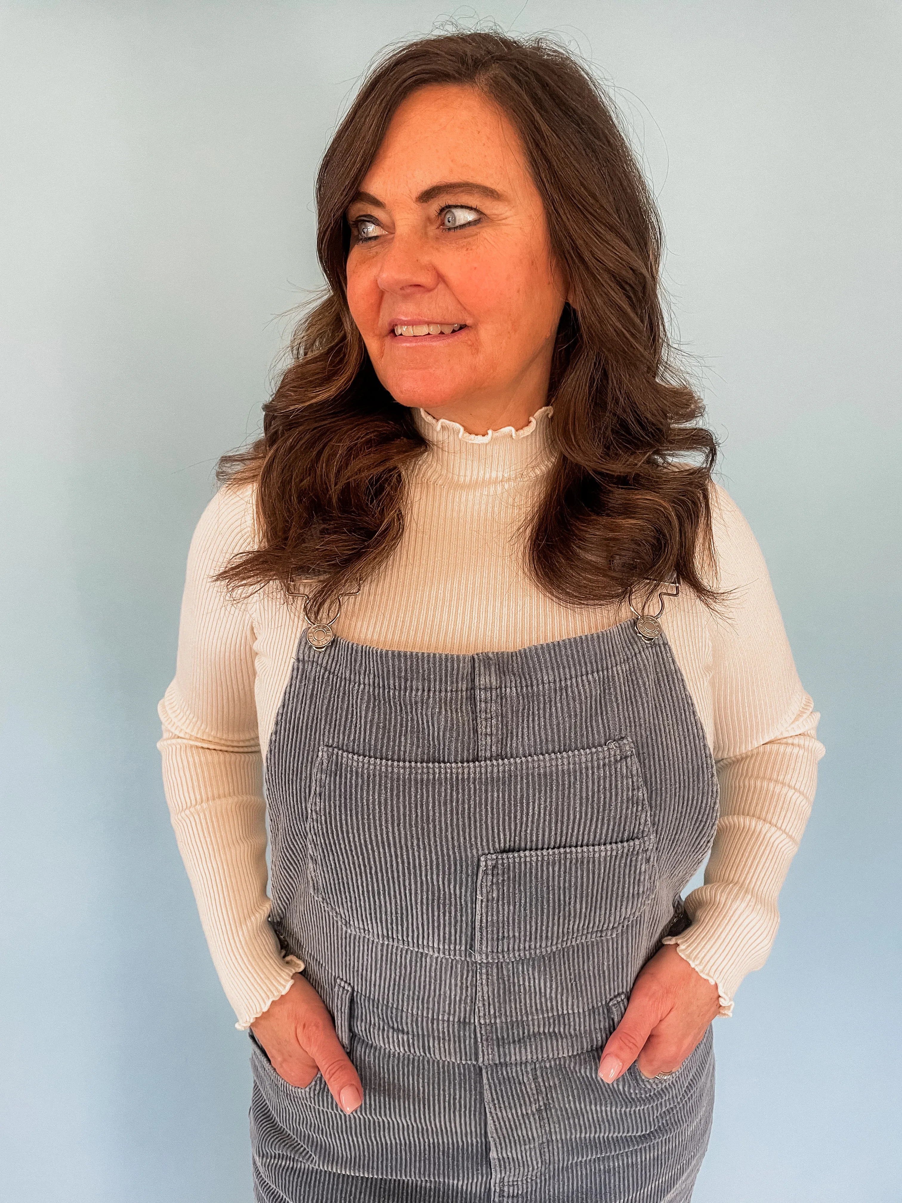 Vintage Distressed Overalls - Blue