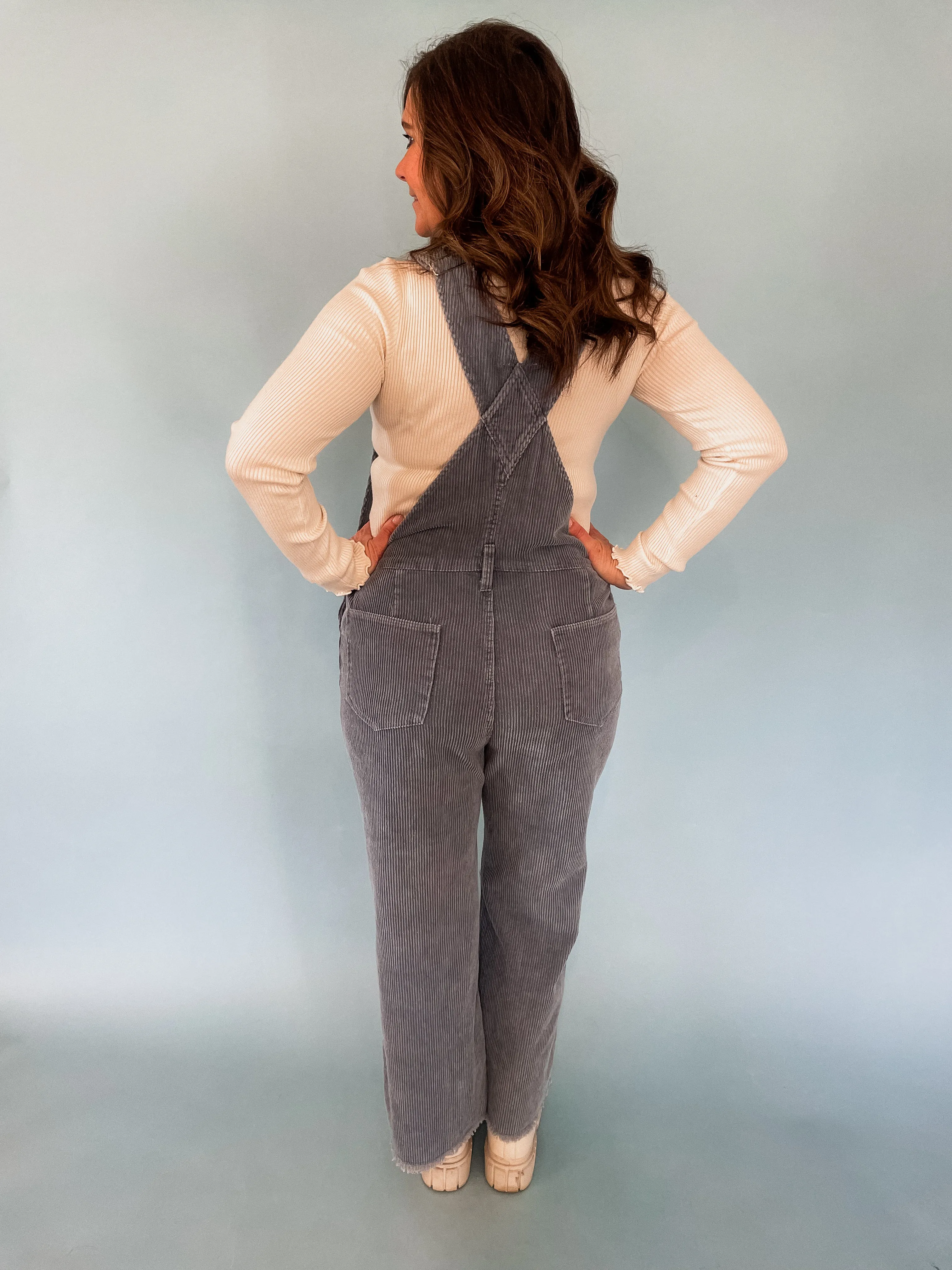 Vintage Distressed Overalls - Blue