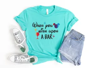 When you Wish Upon a Bar t shirt -Minnie t shirt- Minnie Drinking Shirt - Epcot Food and Wine Festival