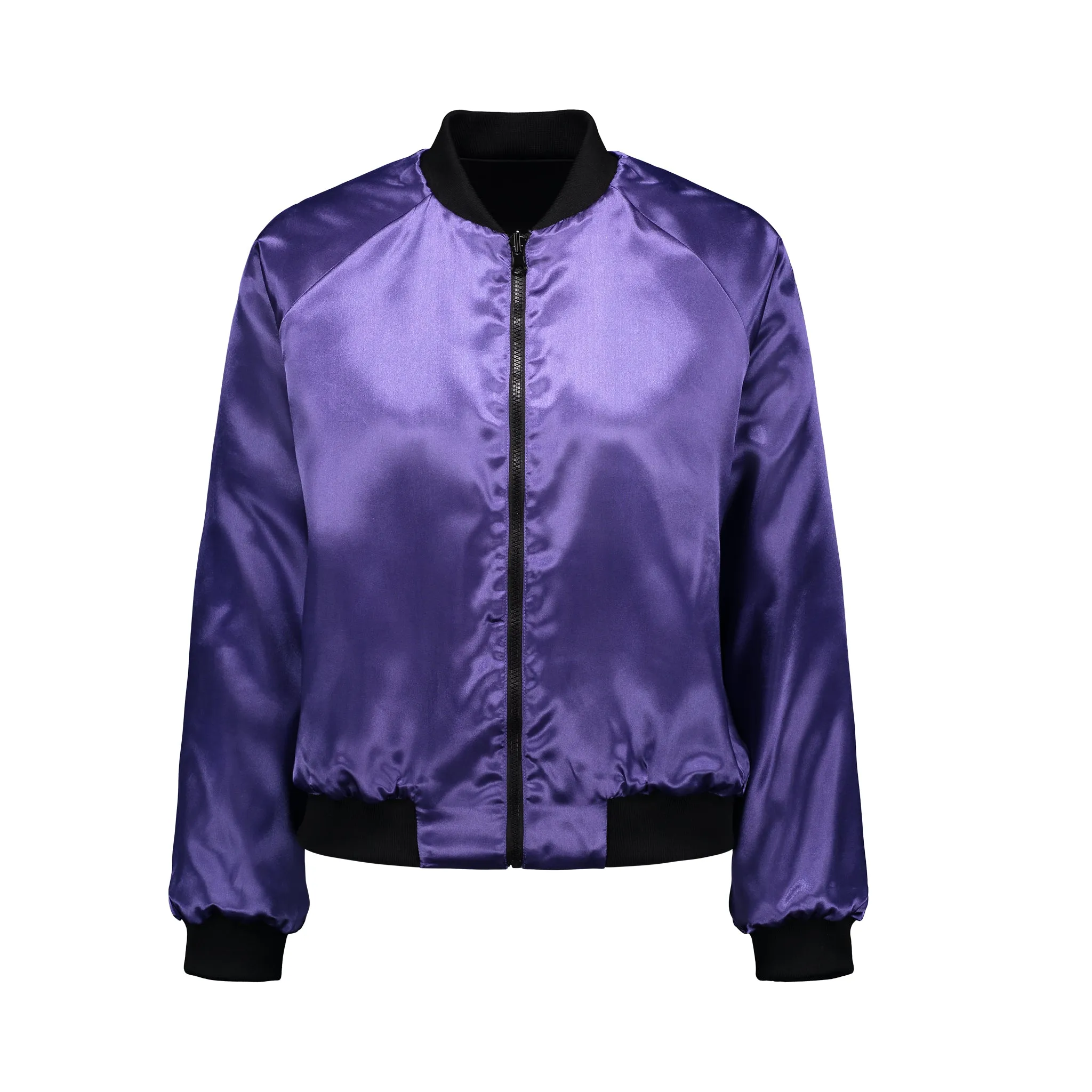 White Violet Bomber Jacket