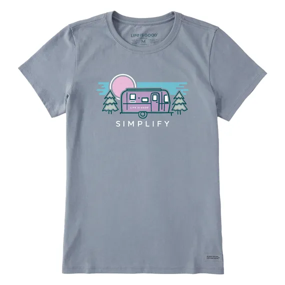 Women's Simplify Camper Short-Sleeve Crusher-LITE Tee - Stone Blue